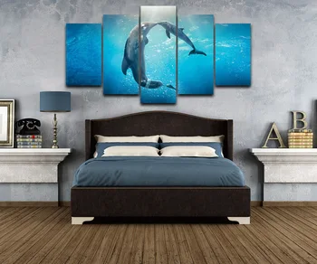 Pictures HD Printed Canvas Painting Living Room Wall Art 5 Pieces Marine Animal Kissing Dolphins Poster Home Decor Framed
Pictures HD Printed Canvas Painting Living Room Wall Art 5 Pieces Marine Animal Kissing Dolphins Poster Home Decor Framed