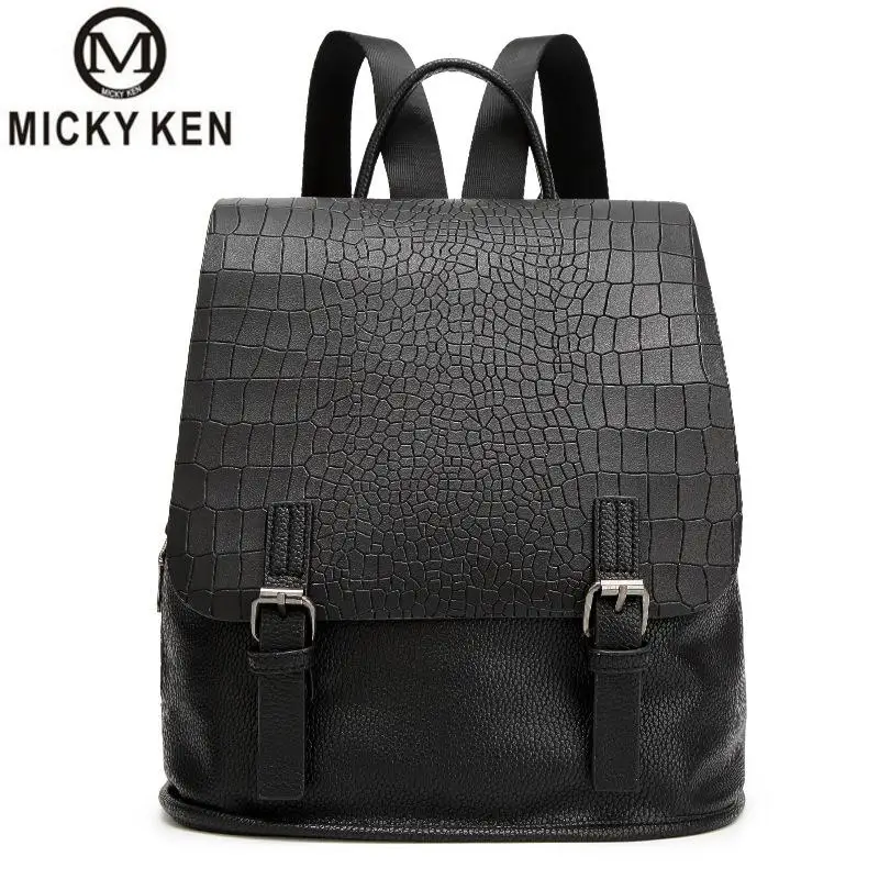 Micky Ken 2019 Pu Leather Women Backpack Crocodile Pattern Solid School Backpack Female Preppy Style Women Small School Bag
Micky Ken 2019 Pu Leather Women Backpack Crocodile Pattern Solid School Backpack Female Preppy Style Women Small School Bag