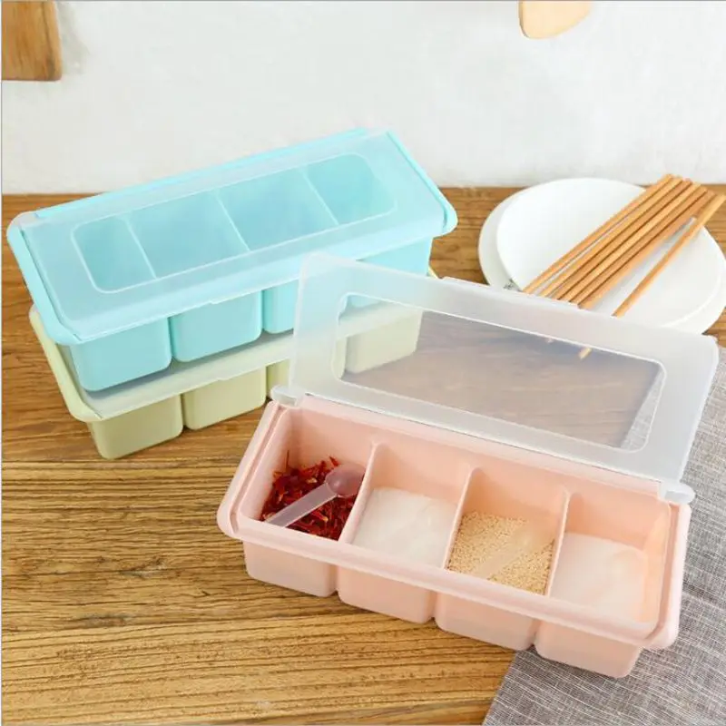 Pure Color Plastic Storage Seasoning Boxes Home Kitchen Spice Rack Simple Storage Container Spice Jars With Handle Spoon
Pure Color Plastic Storage Seasoning Boxes Home Kitchen Spice Rack Simple Storage Container Spice Jars With Handle Spoon