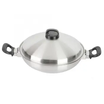 Kitchen Cooking wok Durable Two Handles Stainless Steel Cooking Frying Pan Kitchen Cookware Saucepan
Kitchen Cooking wok Durable Two Handles Stainless Steel Cooking Frying Pan Kitchen Cookware Saucepan