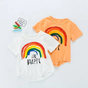 Infant Toddler Letter Rainbow Print Rompers Orange And White Color 2019 New Fashion Baby Girls Sweet Summer Cotton Rompers
Infant Toddler Letter Rainbow Print Rompers Orange And White Color 2019 New Fashion Baby Girls Sweet Summer Cotton Rompers