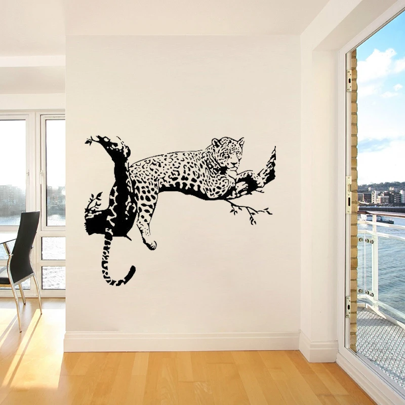 Leopard Big Cat Wall Art Sticker Large Vinyl Transfer Graphic Decal Decor UK Ca4 