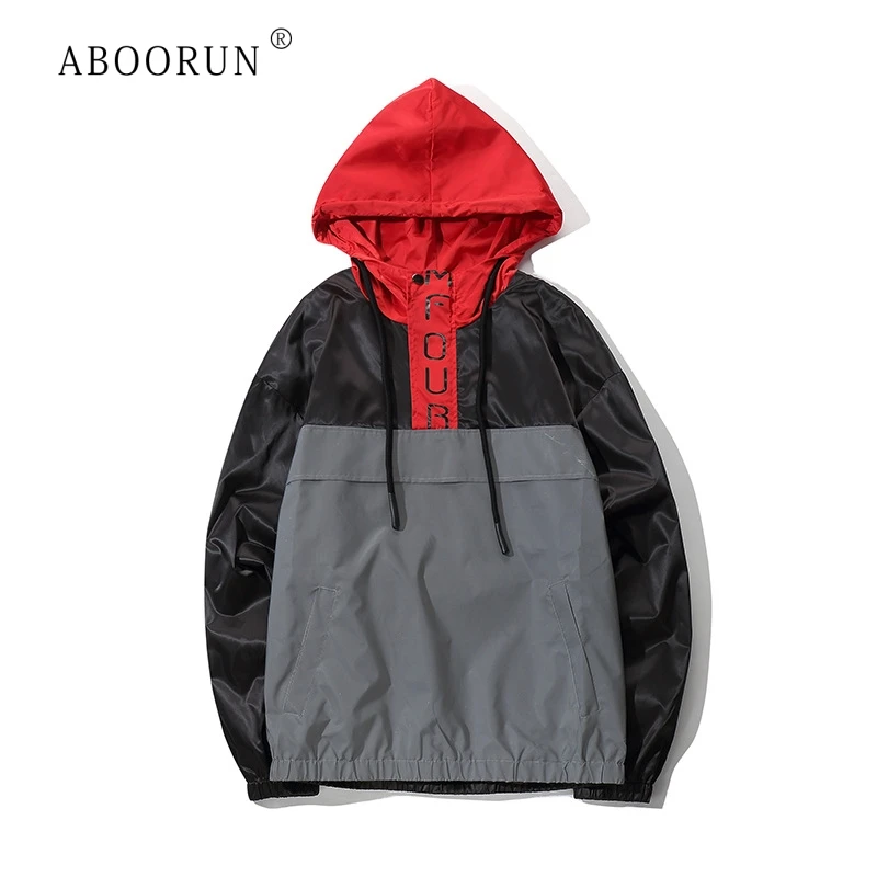 ABOORUN Men's 3M Reflective Jackets Hip Hop Patchwork Hooded Jackets Spring Autumn Windbreaker Coat for Male R539
ABOORUN Men's 3M Reflective Jackets Hip Hop Patchwork Hooded Jackets Spring Autumn Windbreaker Coat for Male R539