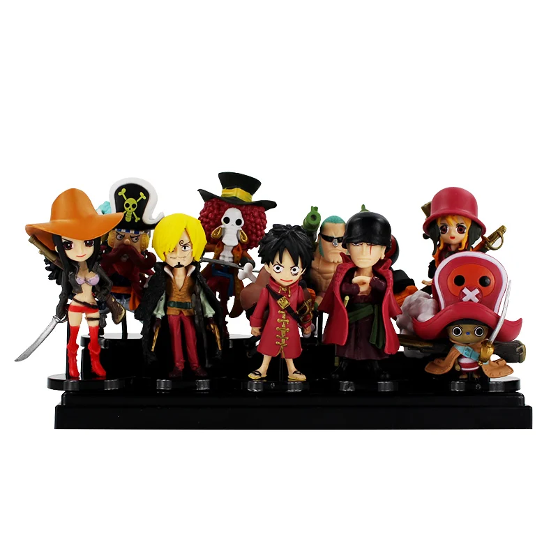 9styles One Piece Cosplay Straw Hat Pirates Luffy Zoro Usoop Sanji Nami Q Version PVC Kits Action Figures Toys
9styles One Piece Cosplay Straw Hat Pirates Luffy Zoro Usoop Sanji Nami Q Version PVC Kits Action Figures Toys