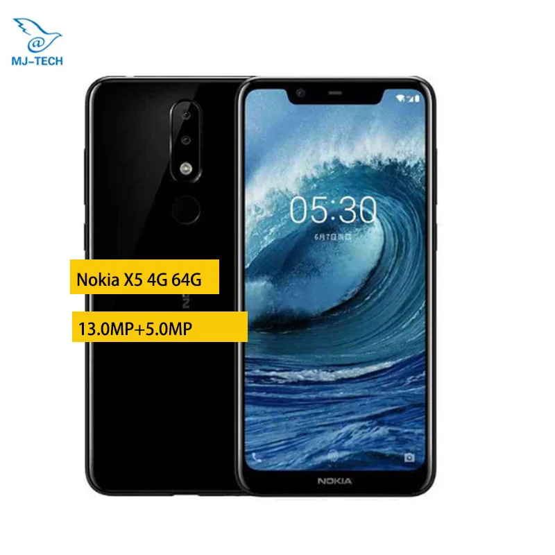 Nokia X5 4G 64G Android 8.1 3060mAh 3 Camera Dual Sim Android Fingerprint 5.86 Inch Octa Core LTE 4G Mobile Phone
Nokia X5 4G 64G Android 8.1 3060mAh 3 Camera Dual Sim Android Fingerprint 5.86 Inch Octa Core LTE 4G Mobile Phone