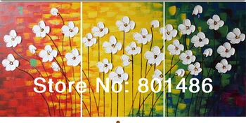 Modern palette knife thick white flower oil painting for modern home decoration,3 pieces/group
Modern palette knife thick white flower oil painting for modern home decoration,3 pieces/group