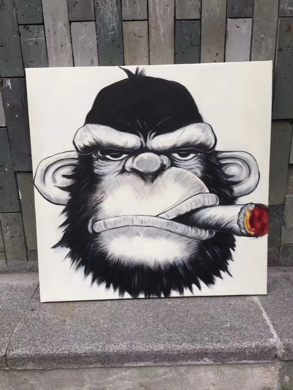 Banksy modern art hand painted pop art Gorilla on canvas graffiti street art good for bedroom decoration
Banksy modern art hand painted pop art Gorilla on canvas graffiti street art good for bedroom decoration