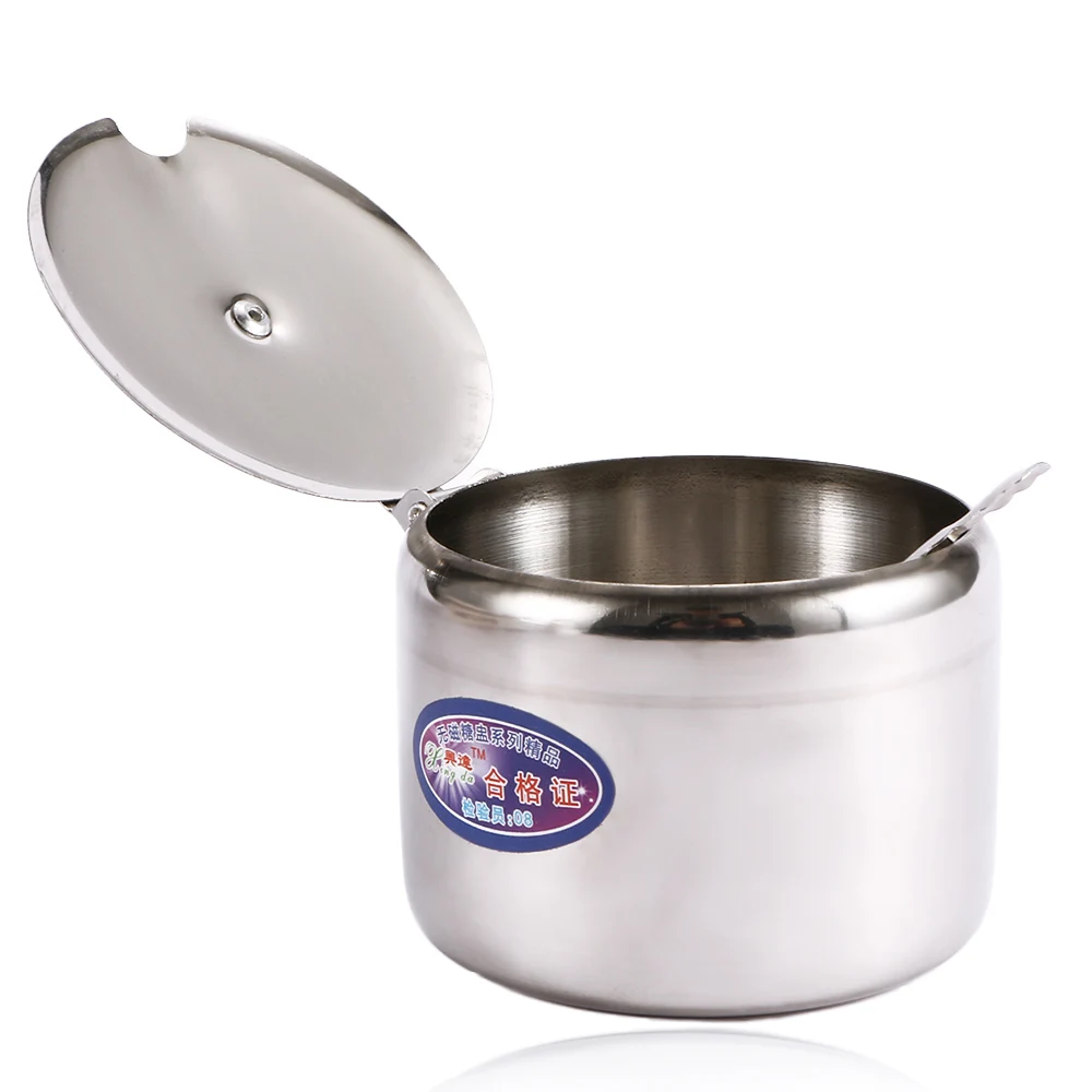 Mini Stainless Steel Kichen Salt Storage Pot Jars Tea Sauces Coffee Jam Storage Pot with Lid Spoon
Mini Stainless Steel Kichen Salt Storage Pot Jars Tea Sauces Coffee Jam Storage Pot with Lid Spoon