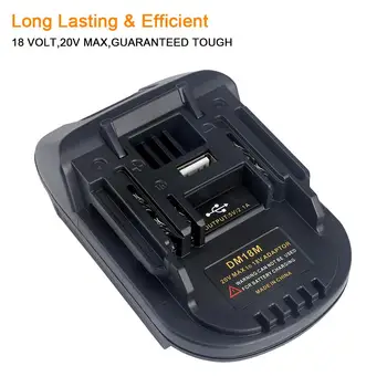 New 18V Battery Adapter DM18M Converted to Li-Ion Charger Tool Convertor for MAKITA Batteries
New 18V Battery Adapter DM18M Converted to Li-Ion Charger Tool Convertor for MAKITA Batteries