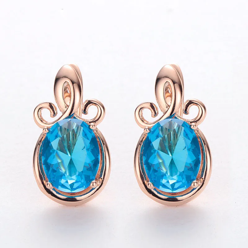 New Fashion Copper Alloy Stud Earrings for Women Blue Crystal Elegant for Women Gift Flower Earrings Cute Jewelry Accessories
New Fashion Copper Alloy Stud Earrings for Women Blue Crystal Elegant for Women Gift Flower Earrings Cute Jewelry Accessories