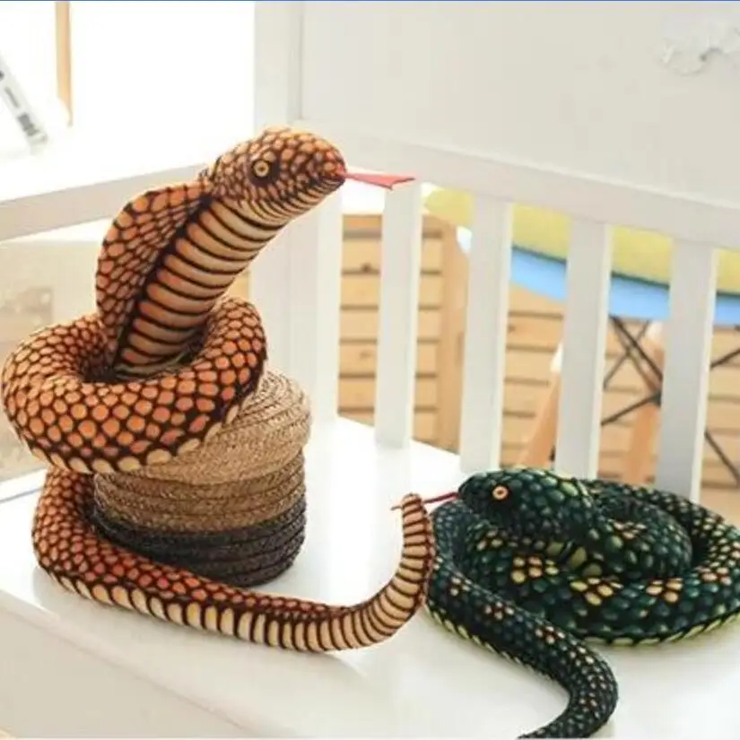 На плюшевая игрушка змея большая подушка кукла Zodiaca моделирование Кобра питон