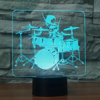 Girl drummer 7 Changing Colors 3d illusion night lamp
Girl drummer 7 Changing Colors 3d illusion night lamp