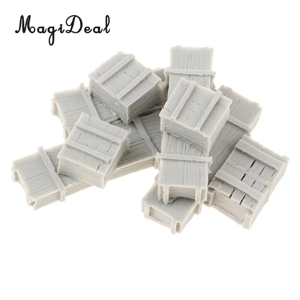 1/35 Resin Figure Kit 8 Ammunition Boxes Miniature War Game Accessory Unpainted for Sand Table War Game WWII Scenery Layout
