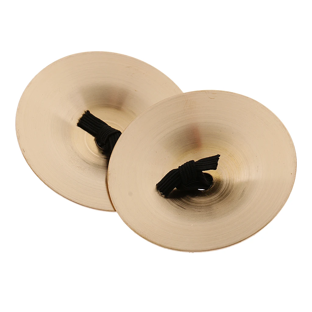 1 Pair Belly Dancing Gold Finger Cymbals Percussion Musical Instrument for Kids Early Education Toys Gift