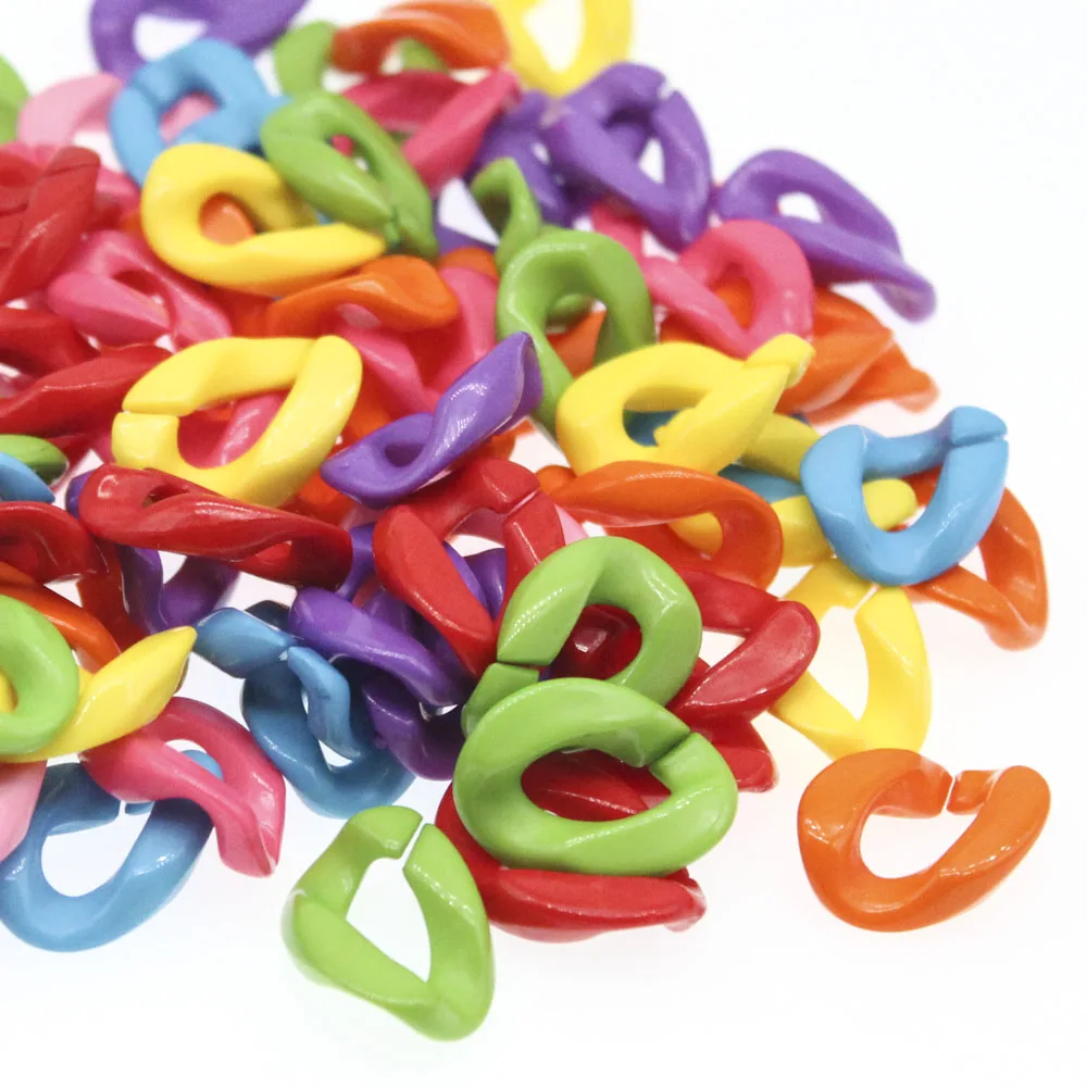 ChongAi 100Pcs Mixed Color Acrylic Flat Twist Oval Open Ring Beads Connector link Chain For Necklace Bracelet Making
ChongAi 100Pcs Mixed Color Acrylic Flat Twist Oval Open Ring Beads Connector link Chain For Necklace Bracelet Making