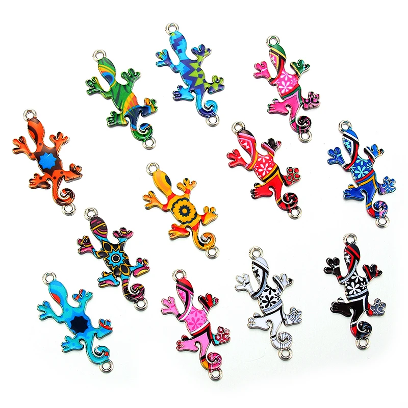 10pcs Colorful Random lizard Enamel Alloy Connectors Bracelets Charms For DIY Necklace Accessories DIY Fashion Jewelry Finding
10pcs Colorful Random lizard Enamel Alloy Connectors Bracelets Charms For DIY Necklace Accessories DIY Fashion Jewelry Finding