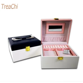 2 Color Jewelry Organizer Bag Storage Box Case with mirror Large Capacity Earrings Necklace Receive Case Jewelry Boxes
2 Color Jewelry Organizer Bag Storage Box Case with mirror Large Capacity Earrings Necklace Receive Case Jewelry Boxes
