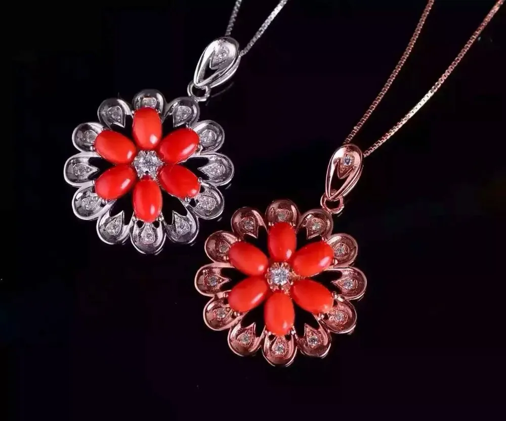 natural red coral gem Elegant elegant sunflower Pendant natural gemstone pendant necklace S925 silver girl gift wedding jewelery
natural red coral gem Elegant elegant sunflower Pendant natural gemstone pendant necklace S925 silver girl gift wedding jewelery