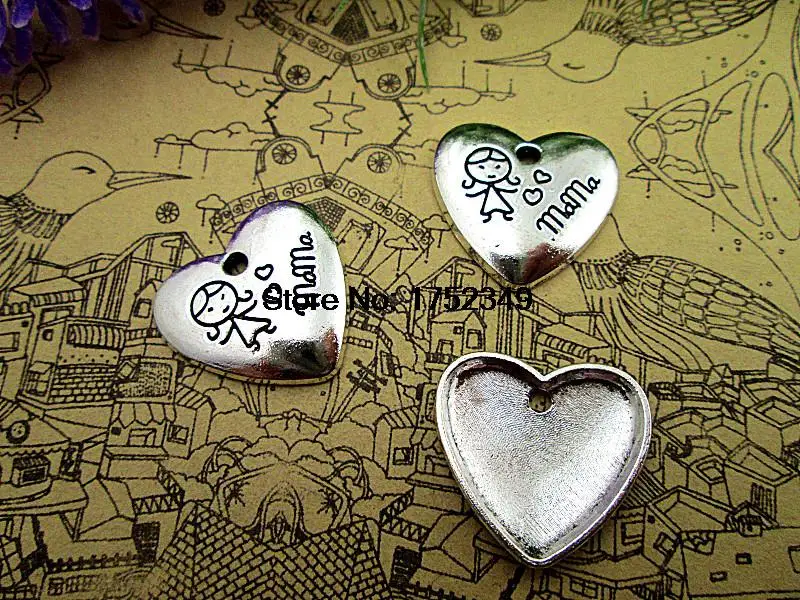 15pcs--Mama Charms Charm silver tone Mother Heart Stick Figure charms pendants 21mm x 21mm
15pcs--Mama Charms Charm silver tone Mother Heart Stick Figure charms pendants 21mm x 21mm