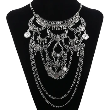 Collares 여성용 보헤미안 목걸이, 보헤미안 목걸이, 기하학적 체인, 빈티지 칼라, 주얼리