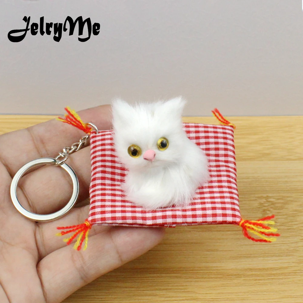 With Gift Box Lovely Simulation Cat Keychains Fluffy Fake Fur Pom Pom Women Key Chain Girls Kitten Keyring Car Styling Christmas
With Gift Box Lovely Simulation Cat Keychains Fluffy Fake Fur Pom Pom Women Key Chain Girls Kitten Keyring Car Styling Christmas