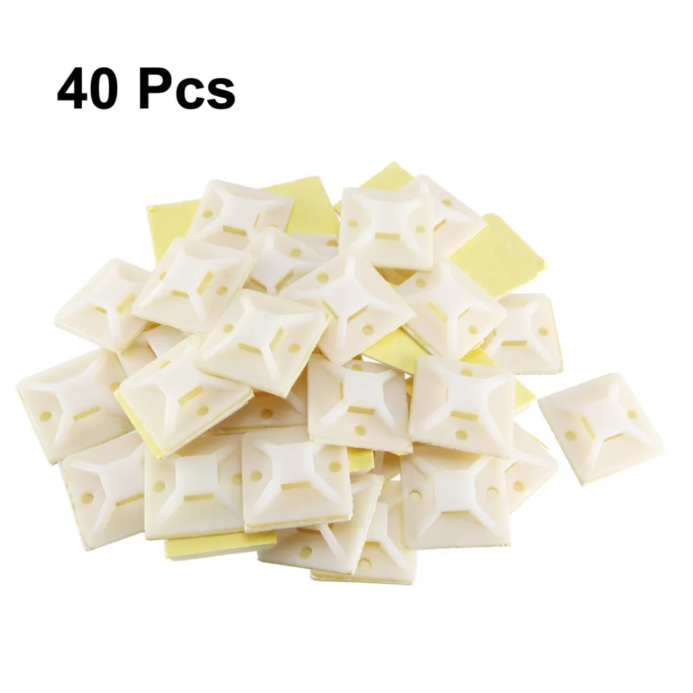Uxcell 40pcs Removable Self Adhesive Cable Fixing Base 29x29mm White Zip Tie Cable Wire Cable Tie Base Wall Holder Mount Clamp
Uxcell 40pcs Removable Self Adhesive Cable Fixing Base 29x29mm White Zip Tie Cable Wire Cable Tie Base Wall Holder Mount Clamp