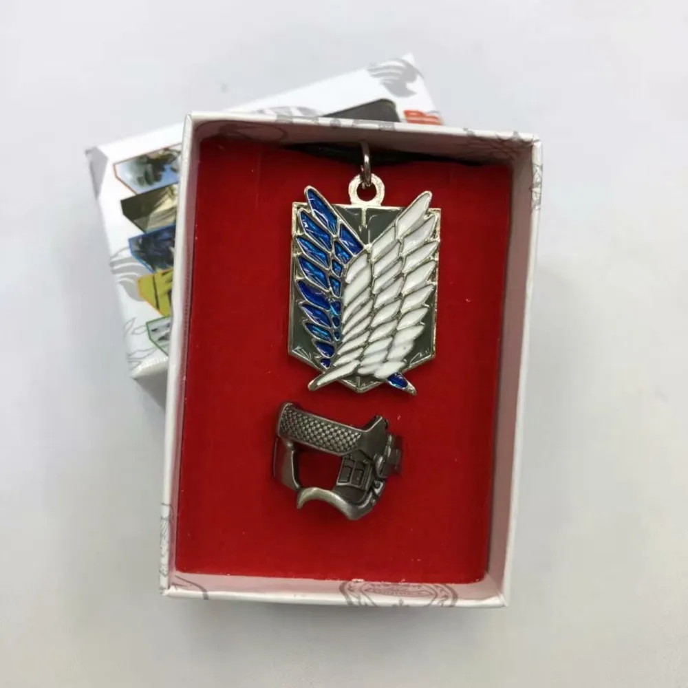 2pcs/set Cartoon Shingeki no Kyojin Attack on Titan Recon Corps metal pendant necklace alloy fashion jewelry
2pcs/set Cartoon Shingeki no Kyojin Attack on Titan Recon Corps metal pendant necklace alloy fashion jewelry