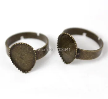 Blank Rings Settings with Teardrop Bezel tray Bases Resin Cabochons Adjustable Rings Findings DIY Making Antique Bronze tone
Blank Rings Settings with Teardrop Bezel tray Bases Resin Cabochons Adjustable Rings Findings DIY Making Antique Bronze tone