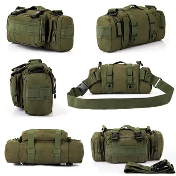 

THINKTHENDO 800D Oxford Fabric Bag Unisex Military Waist Pack Shoulder Molle Pouch Bag Waist Bag
