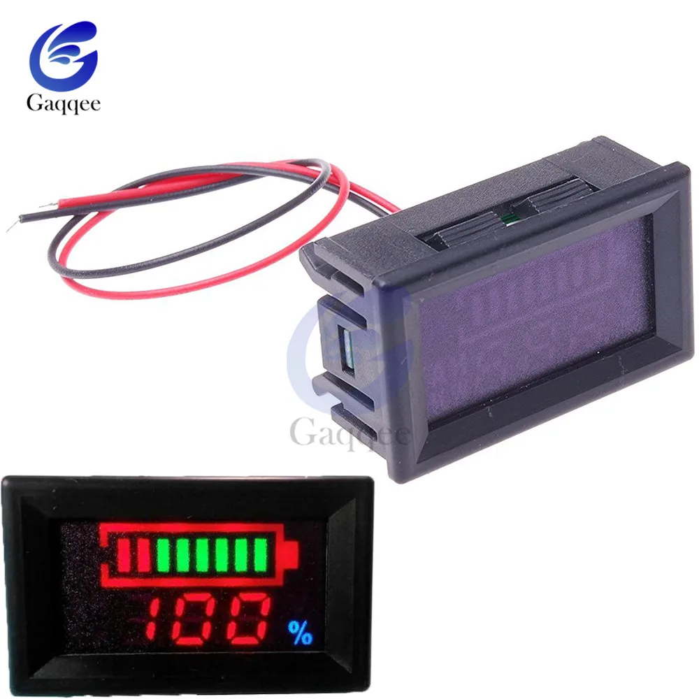12V Car Lead Acid Battery Charge Level Indicator Battery Tester Lithium Battery Capacity Meter LED Tester Voltmeter Dual Display
12V Car Lead Acid Battery Charge Level Indicator Battery Tester Lithium Battery Capacity Meter LED Tester Voltmeter Dual Display