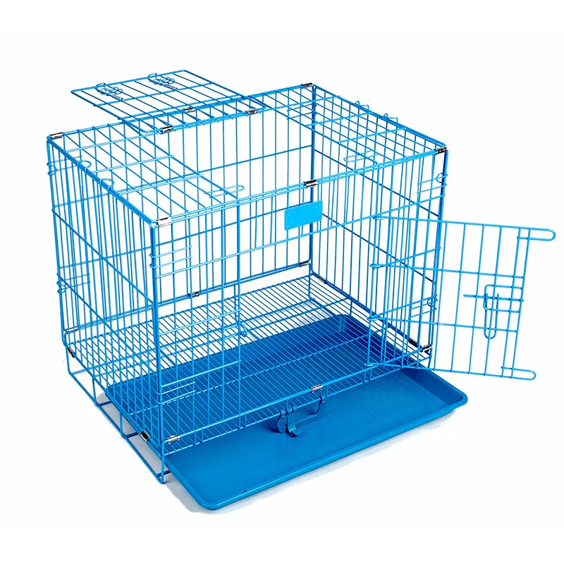 High Quality Metal Cage For Dog Cat Foldable Pet Crate Double-Door Kennel Easy Install L XL Sale | Дом и сад