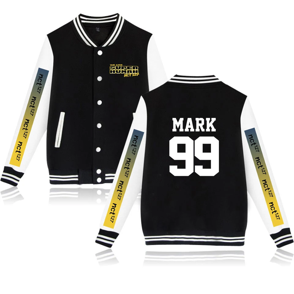 NCT 127 WE ARE SUPERHUMAN Harajuku Baseball Jacket Kpop Fashion Cool 2019 Hot Printed Long Sleeve Women/Men Hip Hop Casual Cloth
NCT 127 WE ARE SUPERHUMAN Harajuku Baseball Jacket Kpop Fashion Cool 2019 Hot Printed Long Sleeve Women/Men Hip Hop Casual Cloth