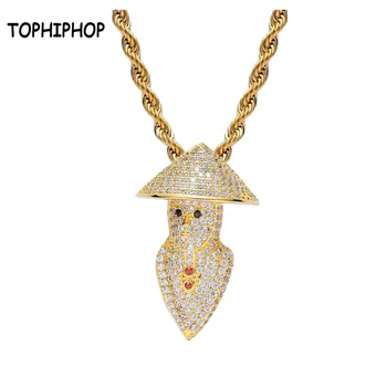 TOPHIPHOP Bling Bling Chinese Old Hat Fisherman Pendant Necklace Jewelry Men's Gold Alien Iced Out AAA+Cubic Zircon Stone
TOPHIPHOP Bling Bling Chinese Old Hat Fisherman Pendant Necklace Jewelry Men's Gold Alien Iced Out AAA+Cubic Zircon Stone