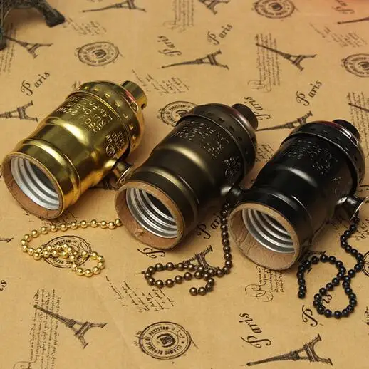 E26/E27 Screw Bulb Aluminum Shell Lamp Holder Retro Lighting Accessories Aluminum +copper Cable size 0.5-1.5mm High Quality
E26/E27 Screw Bulb Aluminum Shell Lamp Holder Retro Lighting Accessories Aluminum +copper Cable size 0.5-1.5mm High Quality