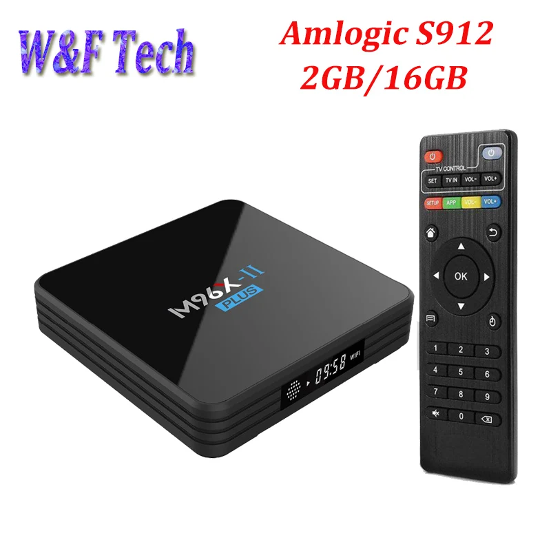 

M96X II Plus Amlogic S912 Android TV BOX Octa Core 2GB 16GB 4K Media Player Android 7.1 TV BOX Support BT4.0 2.4G&5G WiFi