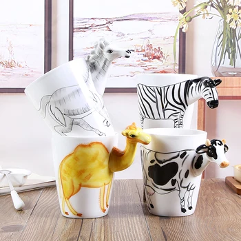 Creative 3D animal Mug Ceramic Coffee Cup Children Girl Boy Cute Creative Hand-pain Mug Gift Color Cartoon Mugs with spoon
Creative 3D animal Mug Ceramic Coffee Cup Children Girl Boy Cute Creative Hand-pain Mug Gift Color Cartoon Mugs with spoon
