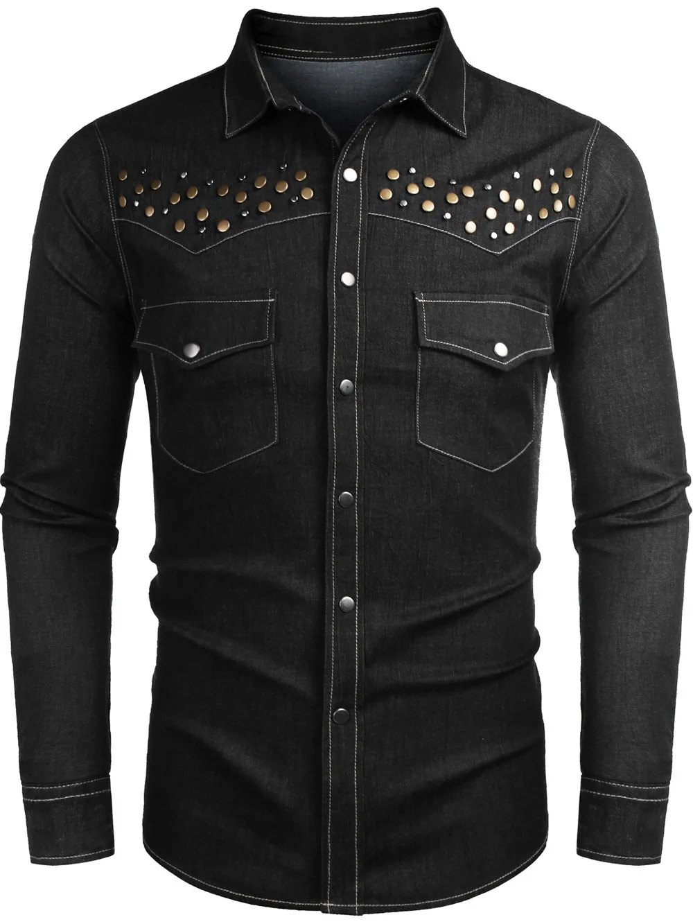 COOFANDY Men Blouse Long Sleeve Blusas Rivet Denim Shirt 2019 Spring Autumn Pullovers Casual Rivet Pocket Solid Shirt Tops
COOFANDY Men Blouse Long Sleeve Blusas Rivet Denim Shirt 2019 Spring Autumn Pullovers Casual Rivet Pocket Solid Shirt Tops
