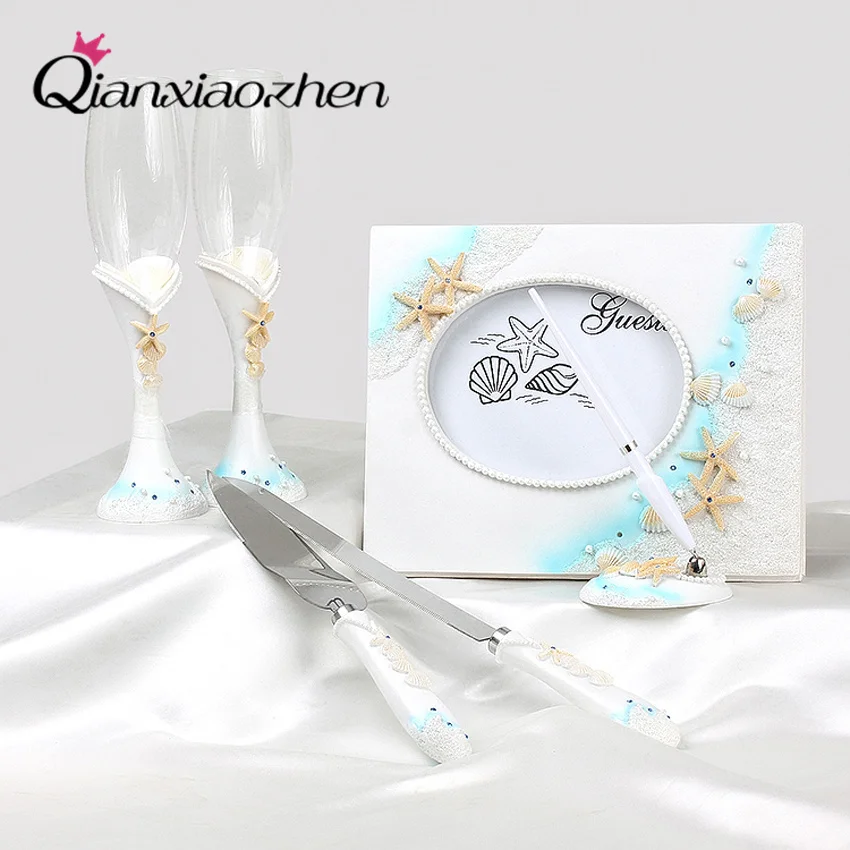 Qianxiaozhen Starfish Guest Book Pen Set Toasting Flutes Serving Set Wedding Collection Set Wedding Decoration Wedding Supplies
Qianxiaozhen Starfish Guest Book Pen Set Toasting Flutes Serving Set Wedding Collection Set Wedding Decoration Wedding Supplies