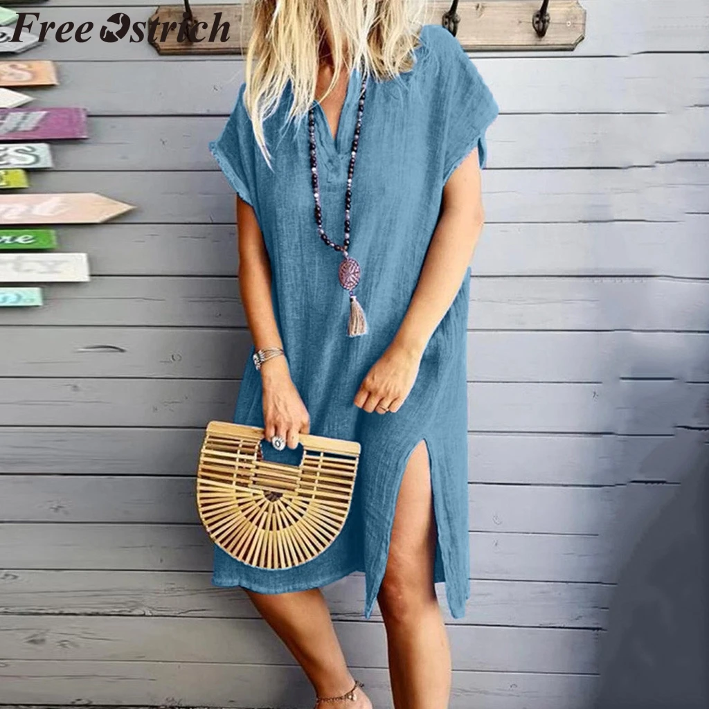 FREE OSTRICH Dress Women Rayon Loose Large Size Nostalgic Mid-Calf Casual V-Neck Current Elegant Graceful Long Dress Summer
FREE OSTRICH Dress Women Rayon Loose Large Size Nostalgic Mid-Calf Casual V-Neck Current Elegant Graceful Long Dress Summer