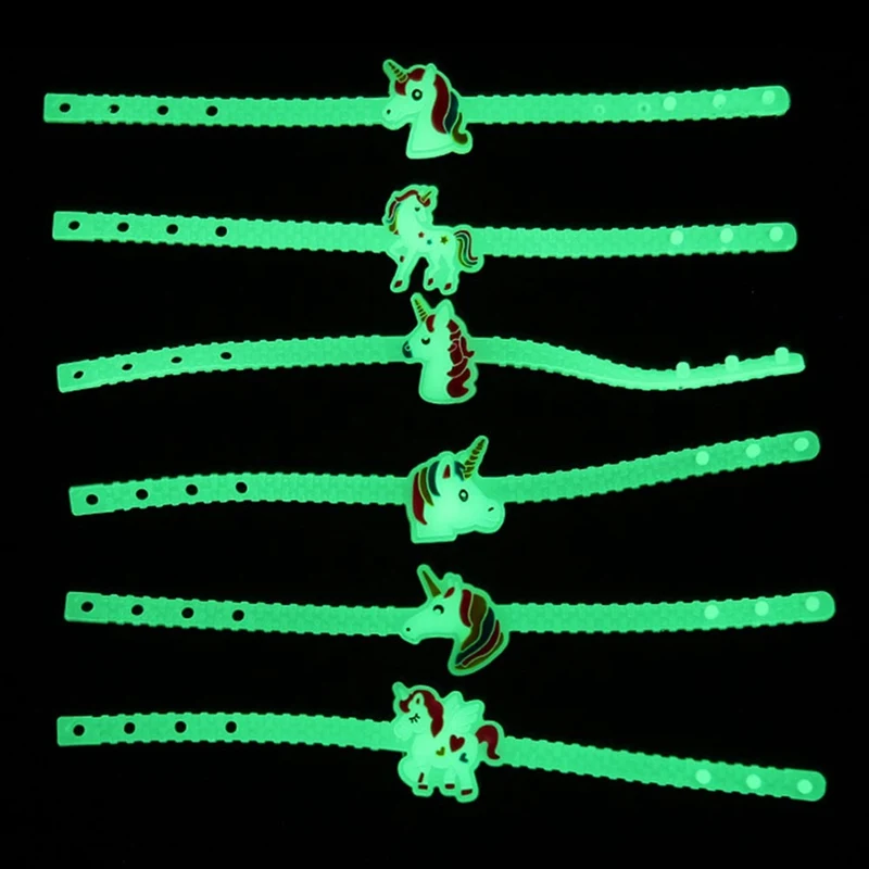 6Pcs/Set New Design Silica gel Glow In Dark Cartoon Unicorn Bracelet For Girls Luminous Adjustable Snap Bracelet Jewelry
6Pcs/Set New Design Silica gel Glow In Dark Cartoon Unicorn Bracelet For Girls Luminous Adjustable Snap Bracelet Jewelry