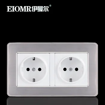 Model 146 two-digit EU/FR/UK socket Euro-coordinate socket Stainless Steel White panel socket 250V
Model 146 two-digit EU/FR/UK socket Euro-coordinate socket Stainless Steel White panel socket 250V