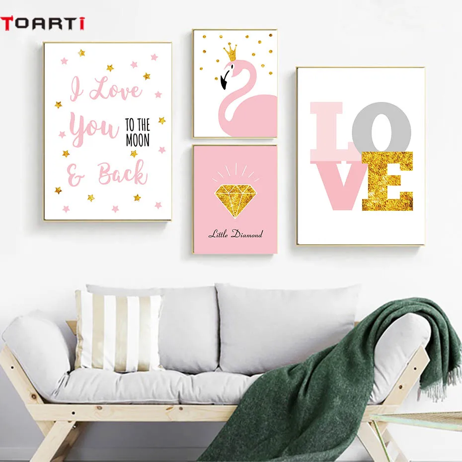 Little diamond cartoon swan wall paintings pink love canvas poster and prints for girls bedroom modern wall picture home decor
Little diamond cartoon swan wall paintings pink love canvas poster and prints for girls bedroom modern wall picture home decor