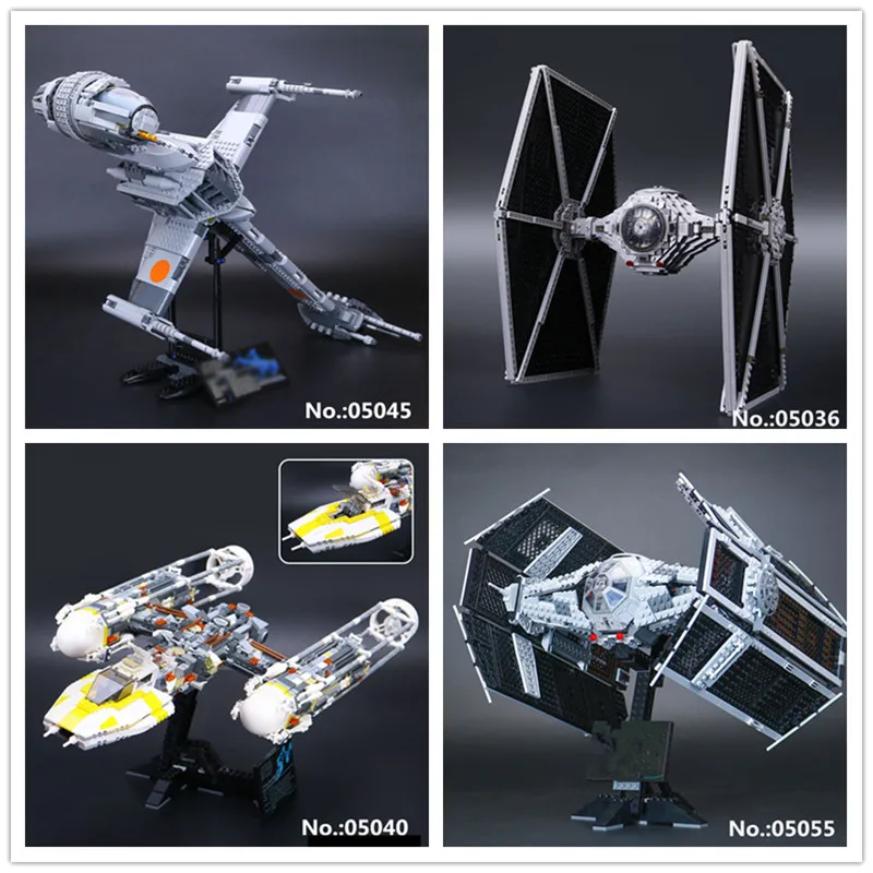 LEPIN 05036 Tie 05045 The B s wing Fighter 05040 Y-wing Attack fighter 05055 Building Block Toys 75095 10134 10227 10175
LEPIN 05036 Tie 05045 The B s wing Fighter 05040 Y-wing Attack fighter 05055 Building Block Toys 75095 10134 10227 10175