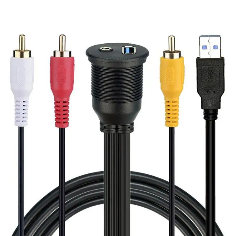 Adeeing 2m USB 3.0 Male to USB 3.0 and 3.5mm Female AUX Car Mount Flush Extension Cable for Car Boat Motorcycle Dashboard
Adeeing 2m USB 3.0 Male to USB 3.0 and 3.5mm Female AUX Car Mount Flush Extension Cable for Car Boat Motorcycle Dashboard