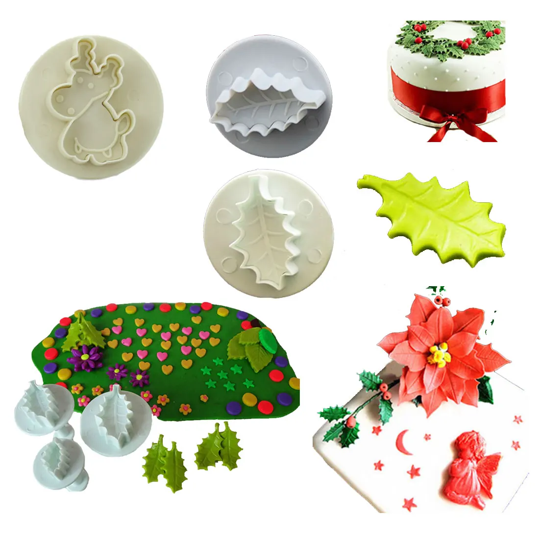New 2 Shapes Fondant Cake Decorating Sugarcraft Mold mould Cookie Plunger Cutter 3pc Christmas Leaf Reindeer
New 2 Shapes Fondant Cake Decorating Sugarcraft Mold mould Cookie Plunger Cutter 3pc Christmas Leaf Reindeer