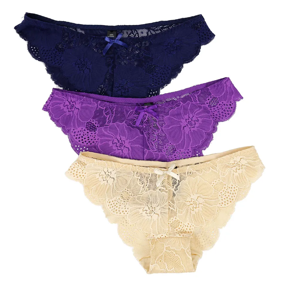 Full Lace Briefs 3Pcs/Lot Women Panties Sexy Ultra Thin Low Rise Underwear Ladies Seamless Breathable Lingerie Female Panty New
Full Lace Briefs 3Pcs/Lot Women Panties Sexy Ultra Thin Low Rise Underwear Ladies Seamless Breathable Lingerie Female Panty New