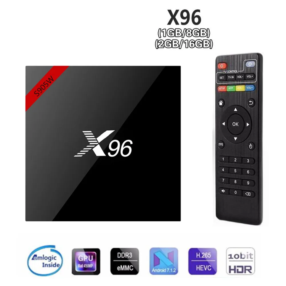 Hottest Amlogic S905W X96 Smart tv box Android 7.1 HD 4K android quad core tv box 4k TVbox X96W
Hottest Amlogic S905W X96 Smart tv box Android 7.1 HD 4K android quad core tv box 4k TVbox X96W