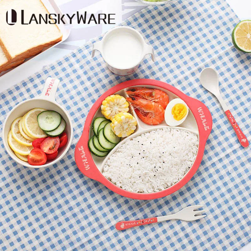 LANSKYWARE Cute Cartoon Kids Dinnerware Set Eco-Friendly Bamboo Dinner Set For Children Bowl Fork Tableware Kitchen Accessories
LANSKYWARE Cute Cartoon Kids Dinnerware Set Eco-Friendly Bamboo Dinner Set For Children Bowl Fork Tableware Kitchen Accessories