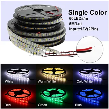 DC12V 5M 5050 SMD RGB LED Strip Light Waterproof Led Tape flexible Strip Light 60Leds/m Tira Home Decor Lamp Car Lamp
DC12V 5M 5050 SMD RGB LED Strip Light Waterproof Led Tape flexible Strip Light 60Leds/m Tira Home Decor Lamp Car Lamp