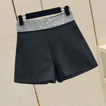 Hot Drilling High Waist Shorts Female Summer All-match Diamond Chiffon Suits Shorts Students Wide Leg Black Female Boots Shorts
Hot Drilling High Waist Shorts Female Summer All-match Diamond Chiffon Suits Shorts Students Wide Leg Black Female Boots Shorts